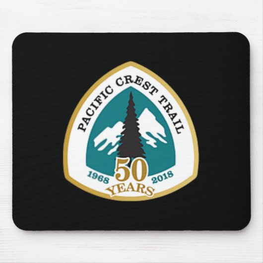 Doppelseitiges Pacific Crest Trail 50 Jahre Shirt Mousepad (Vorne)