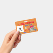 Doppelseitiges Schulbibliothekar-ID-Abzeichen Ausweis (Handheld)