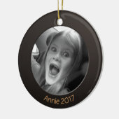 Doppelseitiges Schwarz 2 x Benutzerdefiniertes Fot Keramikornament (Links)