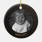 Doppelseitiges Schwarz 2 x Benutzerdefiniertes Fot Keramikornament (Hinten)