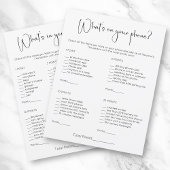 Doppelseitiges Spiel mit Handy Einladung