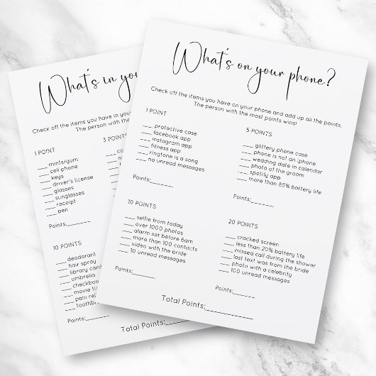 Doppelseitiges Spiel mit Handy Einladung