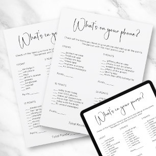 Doppelseitiges Spiel mit Handy Einladung