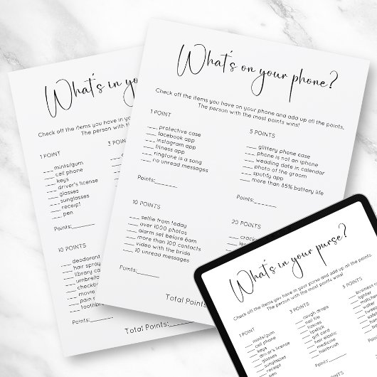 Doppelseitiges Spiel mit Handy Einladung