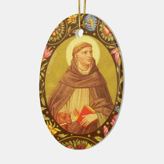 Doppelseitiges St. Dominic de Guzman (PM 02) Keramikornament (Links)