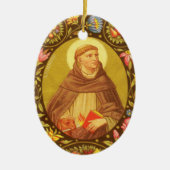 Doppelseitiges St. Dominic de Guzman (PM 02) Keramikornament (Vorne)