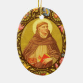 Doppelseitiges St. Dominic de Guzman (PM 02) Keramikornament (Hinten)