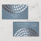 Doppelseitiges Visitenkarte-Silber und blaue Visitenkarte (Vorne/Hinten)