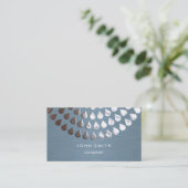 Doppelseitiges Visitenkarte-Silber und blaue Visitenkarte (Stehend Vorderseite)