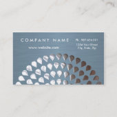 Doppelseitiges Visitenkarte-Silber und blaue Visitenkarte (Rückseite)