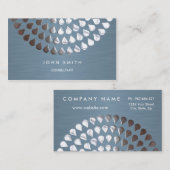 Doppelseitiges Visitenkarte-Silber und blaue Visitenkarte (Vorne/Hinten)