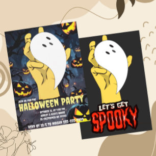 Doppelseitiges WirrwarenHalloween Einladung