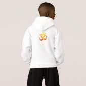 Doppelseitiges Yoga Om Mantra Symbol Gold Sun Boys Hoodie (Schwarz voll)