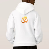 Doppelseitiges Yoga Om Mantra Symbol Gold Sun Boys Hoodie (Rückseite)