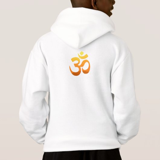 Doppelseitiges Yoga Om Mantra Symbol Gold Sun Boys Hoodie (Rückseite)