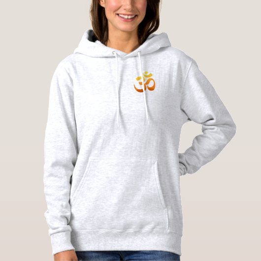 Doppelseitiges Yoga Om Mantra Symbol Gold Sun Dame Hoodie (Vorderseite)