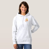 Doppelseitiges Yoga Om Mantra Symbol Gold Sun Dame Hoodie (Vorne ganz)