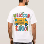 Doppelseitiges Zurück zum T-Shirt der Schule (Rückseite)