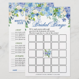 DOPPELSIDED Blue Hydrangea Brautparty Game