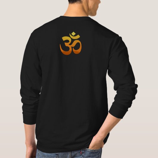 Doppelsieb Om Mantra Symbol Herren Langschläfer T-Shirt (Rückseite)