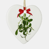 ** DOPPELSIED MISTLETOE** HERZGESTELLT KERAMIK ORNAMENT (Rechts)