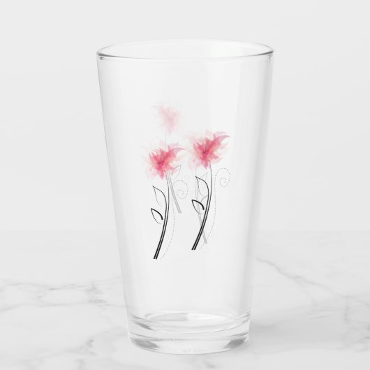 ****DOPPELSIERTE HÜBSCHE BLUME**** GLAS (Rückseite)