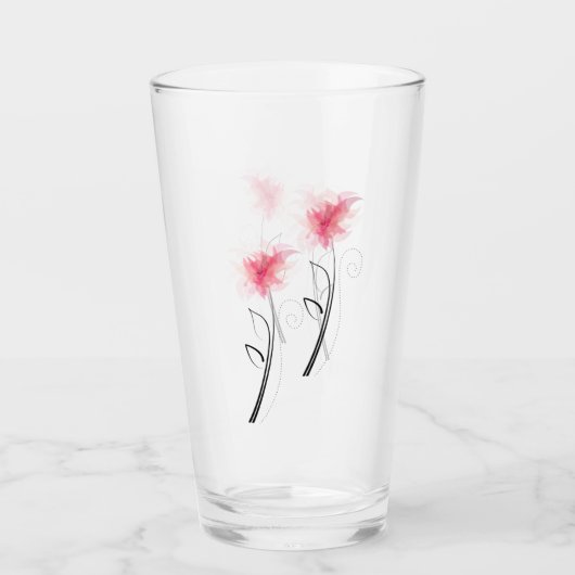 ****DOPPELSIERTE HÜBSCHE BLUME**** GLAS (Vorderseite)