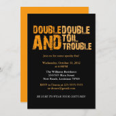 Doppelspiel und Probleme| Halloween-Party Einladung (Vorne/Hinten)