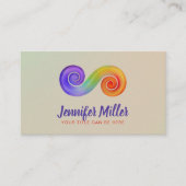 Doppelspiralsymbol der Waage - Regenbogenfluss Visitenkarte (Vorderseite)