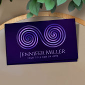 Doppelspiralsymbol des Gleichgewichts - Lavendelst Visitenkarte