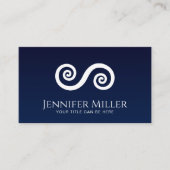 Doppelspiralsymbol des Gleichgewichts - Minimal we Visitenkarte (Vorderseite)