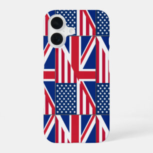 Doppelstaatsbürger Amerikanische & Britische Flagg iPhone 16 Hülle