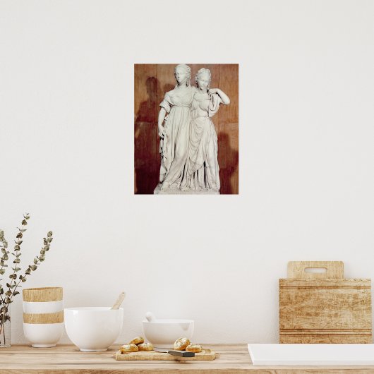 Doppelstatue der Prinzessin Louise (1776-1810) Poster (Küche)
