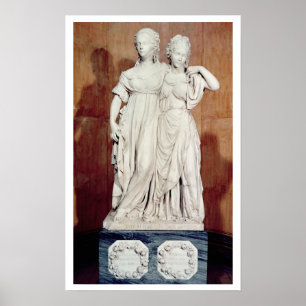 Doppelstatue der Prinzessinnen Louise (1776-1810) Poster