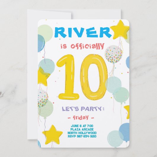 Doppelstellige Feierlichkeiten Einladung (Vorderseite)