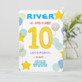 Doppelstellige Feierlichkeiten Einladung (Stehend Vorderseite)