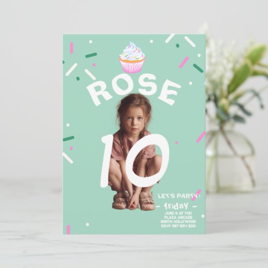 Doppelstellige Feierlichkeiten Einladung (Stehend Vorderseite)