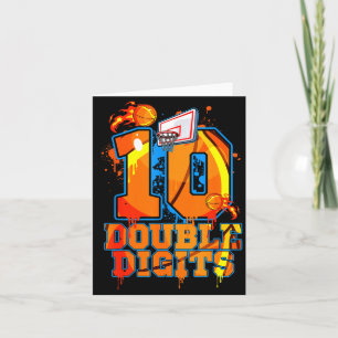 Doppelstelliger Geburtstag Junge Basketball 10 Jah Karte