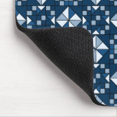 Doppelsternkettenschattierungen von blauem Quilt Mousepad (Ecke)