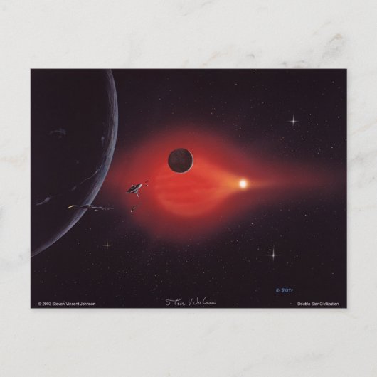 Doppelsternzivilisation Postkarte (Vorderseite)