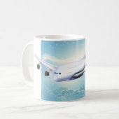 Doppelstock-Jet-Flugzeug Kaffeetasse (Vorderseite Links)