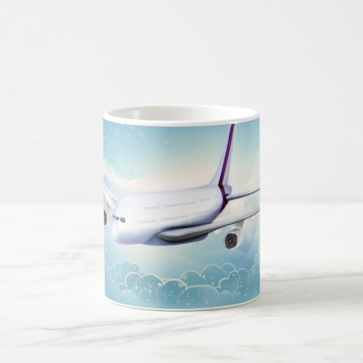 Doppelstock-Jet-Flugzeug Kaffeetasse (Mittel)
