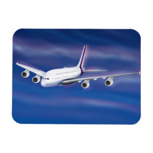 Doppelstock-Kommerzialflugzeug Magnet
