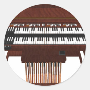 Doppelstock-Orgel: 3D-Modell: Runder Aufkleber