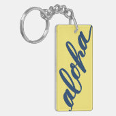 Doppelt-Aloha Schlüsselanhänger mit Punahou Farben (Vorderseite links)