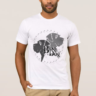 Doppelt bedruckt "Best Dog" T-Shirt