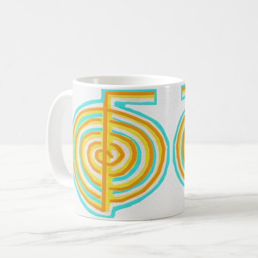 Doppelt CHOKUREI = Karuna Reiki KRIYA Kaffeetasse (Vorderseite Links)