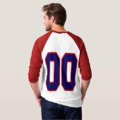 DOPPELT-NULL BLAUES U. ROT T-Shirt (Schwarz voll)