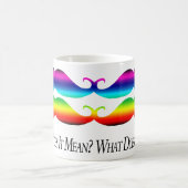 Doppelt-Regenbogen Schnurrbärte Kaffeetasse (Mittel)