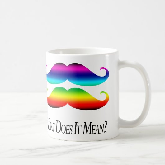 Doppelt-Regenbogen Schnurrbärte Kaffeetasse (Rechts)